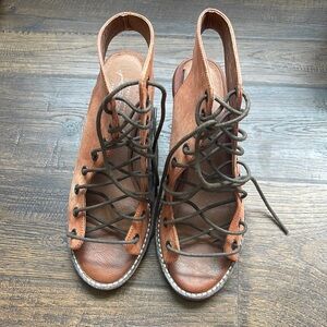 Jeffrey Campbell lace up booties